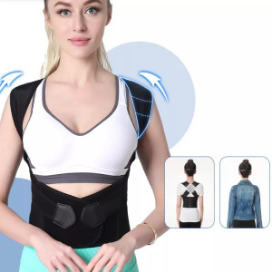 Állítható tartásjavító fekete XL