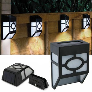 Kültéri fekete szolár lámpa, 4db