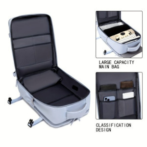 Nagy kapacitású utazó hátizsák, cipőtartó zsebbel, fehér