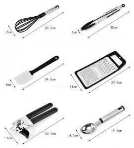 38 darabos rozsdamentes acél konyhai eszközök