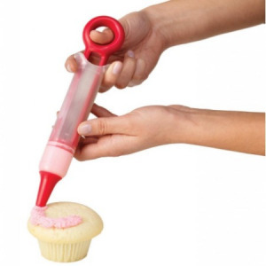 Tésztaadagoló és sütemény díszítő toll, 3 cserélhető fejjel - MS-700