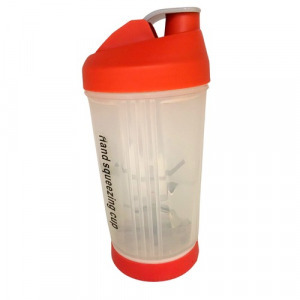 Hordozható kézi smoothie készítő mixer - shaker pohár 450 ml - narancs