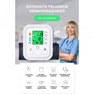Elite felkaros digitális automata magyarul beszélő vérnyomásmérő WHO skálával