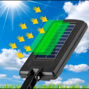 Vezeték nélküli napelemes 6x COB LED utcai fali lámpa fény-mozgásérzékelős távirányítóval - MS-804