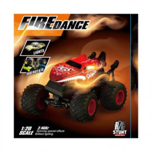 Távirányítós cápa autó, piros