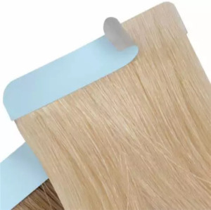 Ragasztócsíkos 100% humán póthaj világosszőke 40gr, 45cm