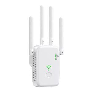 Wi-Fi WLAN jelerősítő Repeater, 2.4GHz, LAN/WAN Ethernet port, WPS, fehér