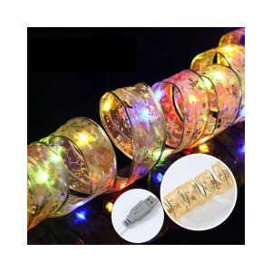 Világító karácsonyi szalag USB csatlakozóval színes