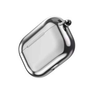 AirPods Pro 1/2 széria védőtok, karabineres akasztóval, ezüst