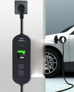 NewEnergy Mobil töltőállomás elektromos autókhoz és egyéb járművekhez AC 5 méteres,EV 3,5kw,16A,type 2 csatlakozóval