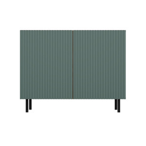 Shannan MIX Kama 2 komód (egyenes mintázat), 100x78x40 cm, tölgy-zöld