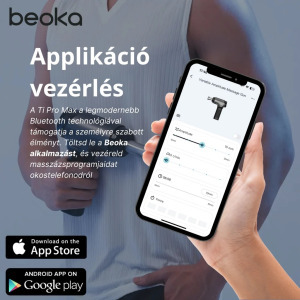 Beoka Ti Pro Max masszázspisztoly bluetooth funkcióval