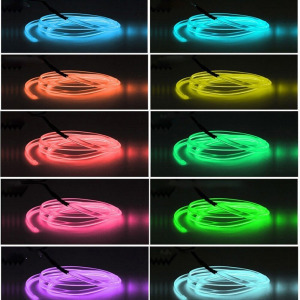 Műszerfal LED csík, autós dekor szalag sárga