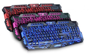 Vezetékes Billentyűzet M200, USB, nemzetközi elrendezés, RGB világítás, fekete