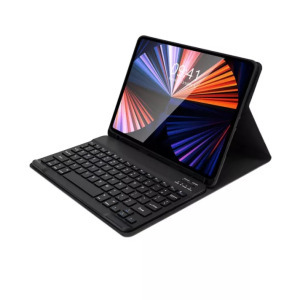 11" Bluetooth billentyűzetes tablet tok háttérvilágítással - fekete