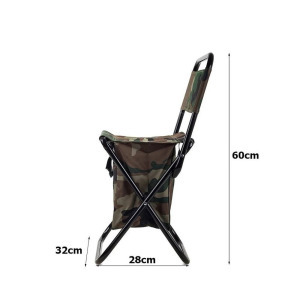 Összecsukható horgász-/kempingszék táskával gyerekeknek - terepmintás