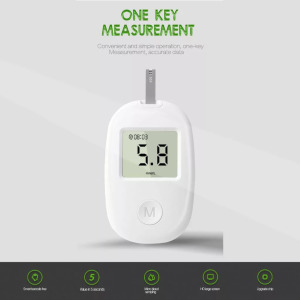 Glükométer készlet, vércukorszintmérő, 50 teszt, 50 tű, ujjbegyszúró toll