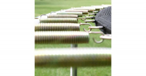 SmileSPORT 183cm külső hálós trambulin létrával -zöld