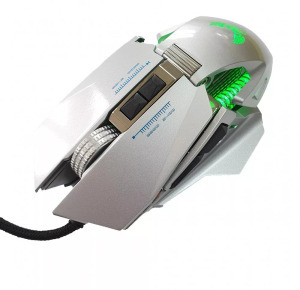 Vezetékes Gaming egér GM98, 7200dpi, RGB világítás, ezüst