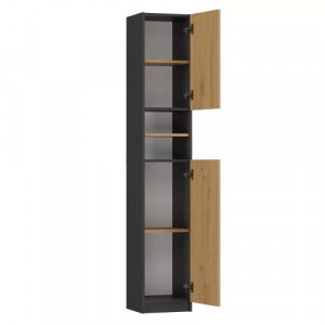 Riano MIX Marbela fürdőszoba szekrény, 180x32x30 cm, antracit-tölgy