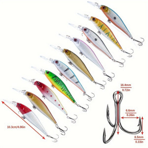 56 db-os Topwater Minnow horgászcsali készlet