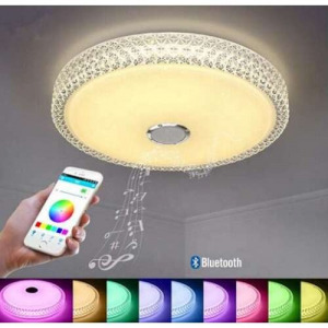 Intelligens rgb mennyezeti lámpa hangszóróval bluetooth+app