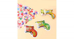 10db-os konfetti kilövő pisztoly készlet, színes csillogó konfettivel