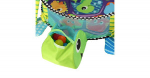 3in1 többfunkciós teknősbéka járóka és oktatószőnyeg kiegészítőkkel, 30db labdával