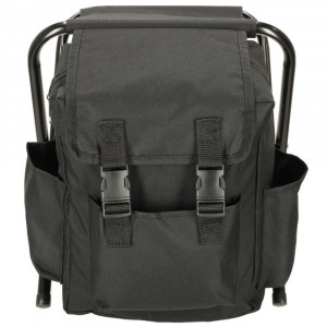 Összecsukható kemping horgász szék és hátizsák -fekete