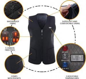 Amaz fekete női fűthető mellény EU/XL