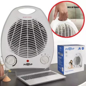 Hordozható mini hősugárzó fűtőtest, 3 fokozat, 1000/2000W, ventilátor fehér