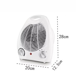 Hordozható mini hősugárzó fűtőtest, 3 fokozat, 1000/2000W, ventilátor fehér