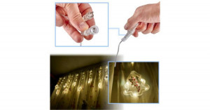 LED karácsonyfa kép függöny lámpák 3m 10 USB izzók