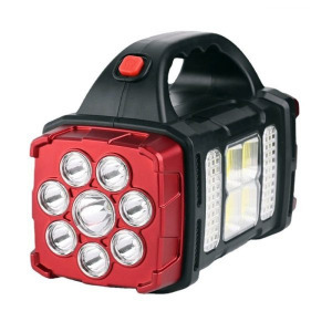 HB-1678 extra erős fényű, 108 LED-es, napelemes kézilámpa, power bank