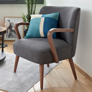 Szürke retro karosszék