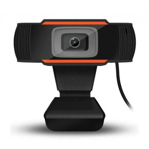 Digitális webkamera kameratartóval, Z06 FullHD 1080p fekete-narancssárga