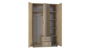 Odell ROMANA 120 gardróbszekrény, 120x205x52 cm, sonoma