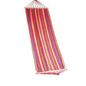 Nagyméretű egyszemélyes függőágy fa kerettel, piros - MS-521