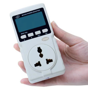 Digitális fogyasztásmérő MP, maximum 2200W, fehér