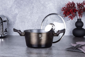 Berlinger Haus Metallic Line Shiny Black Edition lábas fedővel (2,5 L)