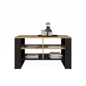 Shannan MIX 4P dohányzóasztal, 90x50x58 cm, tölgy-fekete