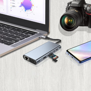 USB Type-C HUB 11 portos átalakító