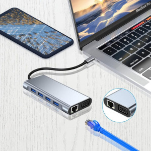 USB Type-C HUB 11 portos átalakító