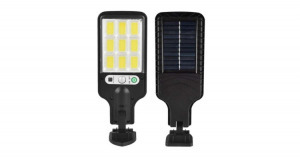 180W LED napelemes fali minilámpa távirányítóval, mozgásérzékelővel