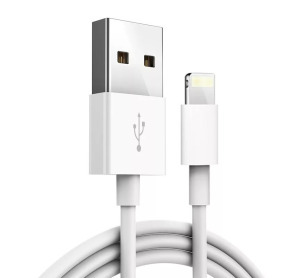 Prémium Adat- és Töltőkábel, Lightning/USB típusú, 1 méter, fehér