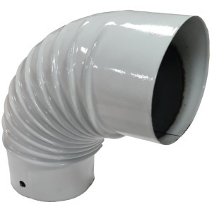 Zománcozott füstcső könyök 118 fehér