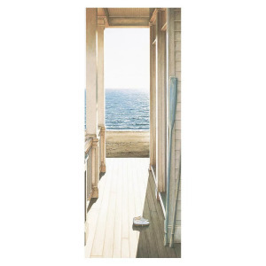 Viranda 3D öntapadós ajtómatrica, falmatrica- Tengerparti kilátás