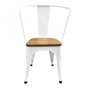 Panni  fém étkezőszék 2 db világos fa ülés