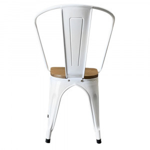 Panni  fém étkezőszék 2 db világos fa ülés