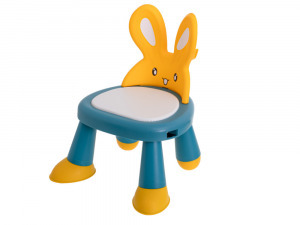 Multifunkcionális etető és játék asztal székkel - nyuszi -kék
